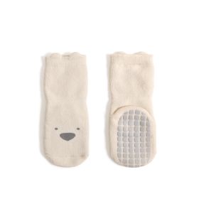 Combed Cotton Socks For Boys And Girls (Option: Beige puppy-L)